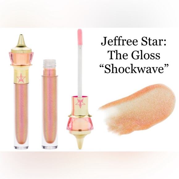 NEW JEFFREE STAR The Gloss Lip Color Shockwave Pink Bronze Light Tint Glitter - Picture 10 of 10